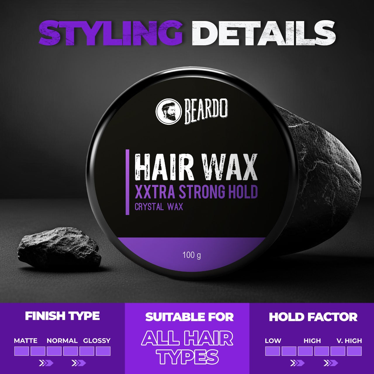 Beardo Hair Wax XXTRA Stronghold