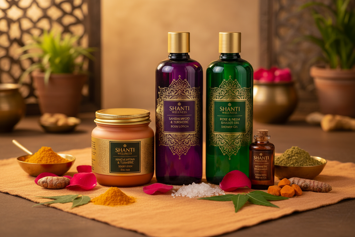 create bath & body care using indian brand images