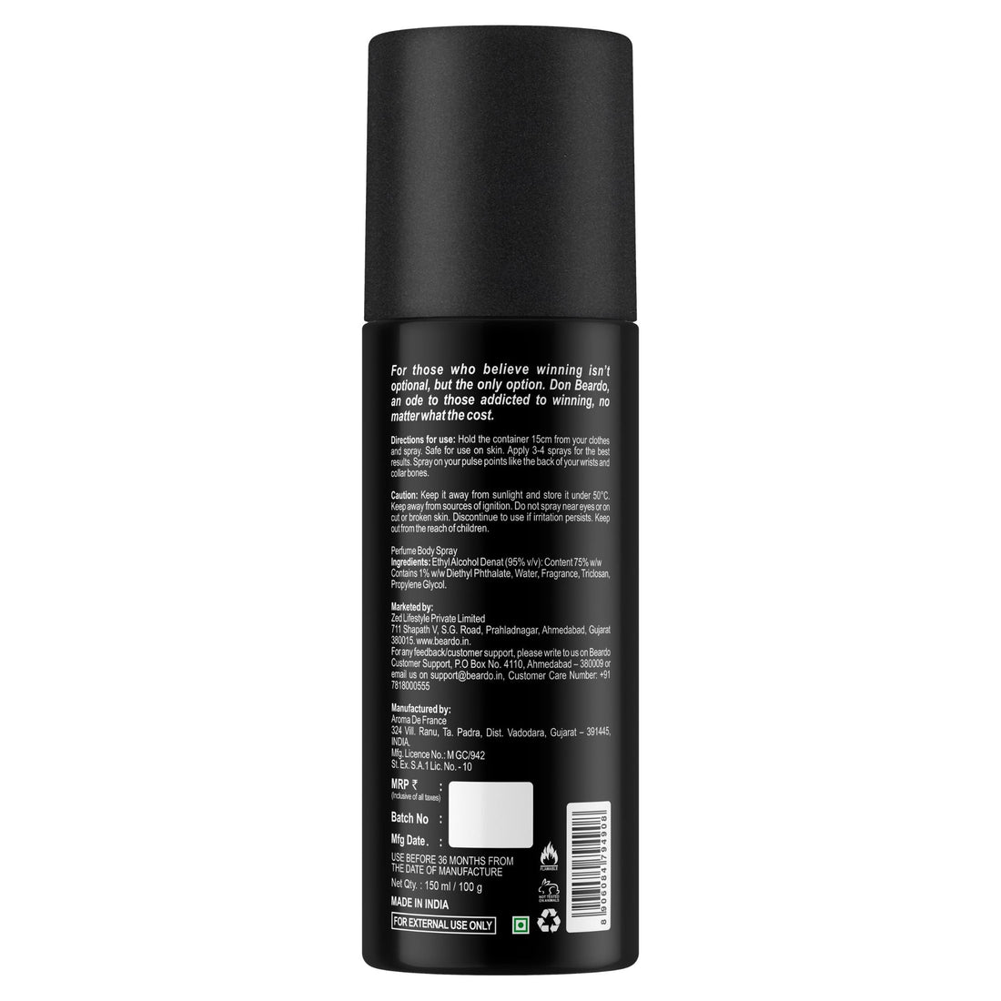 Beardo Don Deo Spray
