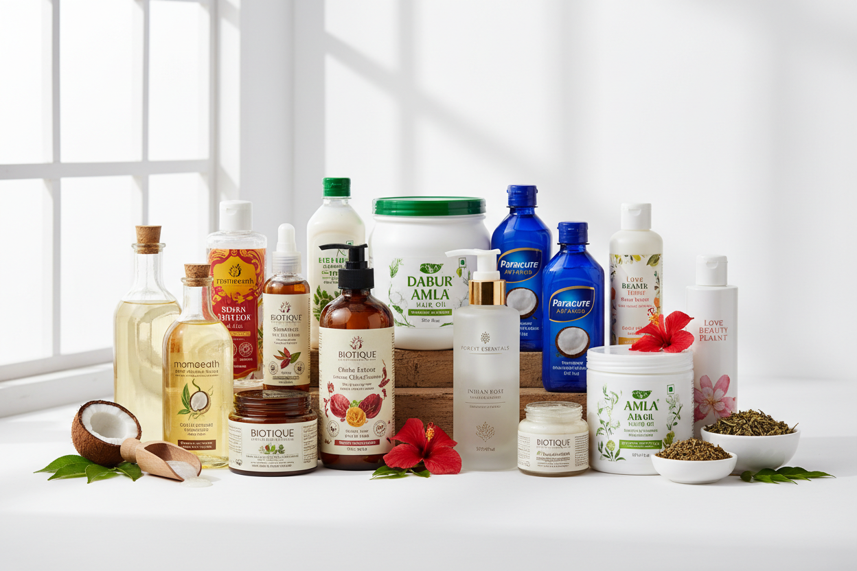 Hair product with Indian brands