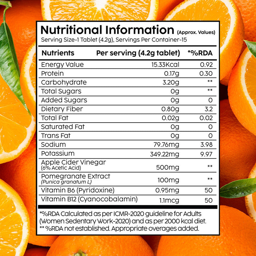 Apple Cider Vinegar 15 Effervescent Tablets