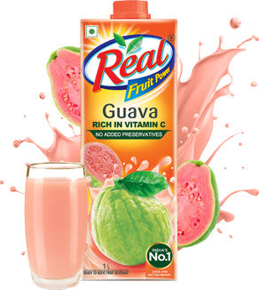 Real Fruit Power Mango Juice Drink 1 Litre Tetra Pack, Rich in Vitamin C