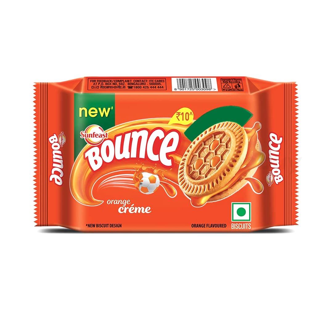Sunfeast bounce orange biscuit MRP 10 (Pack of 12)