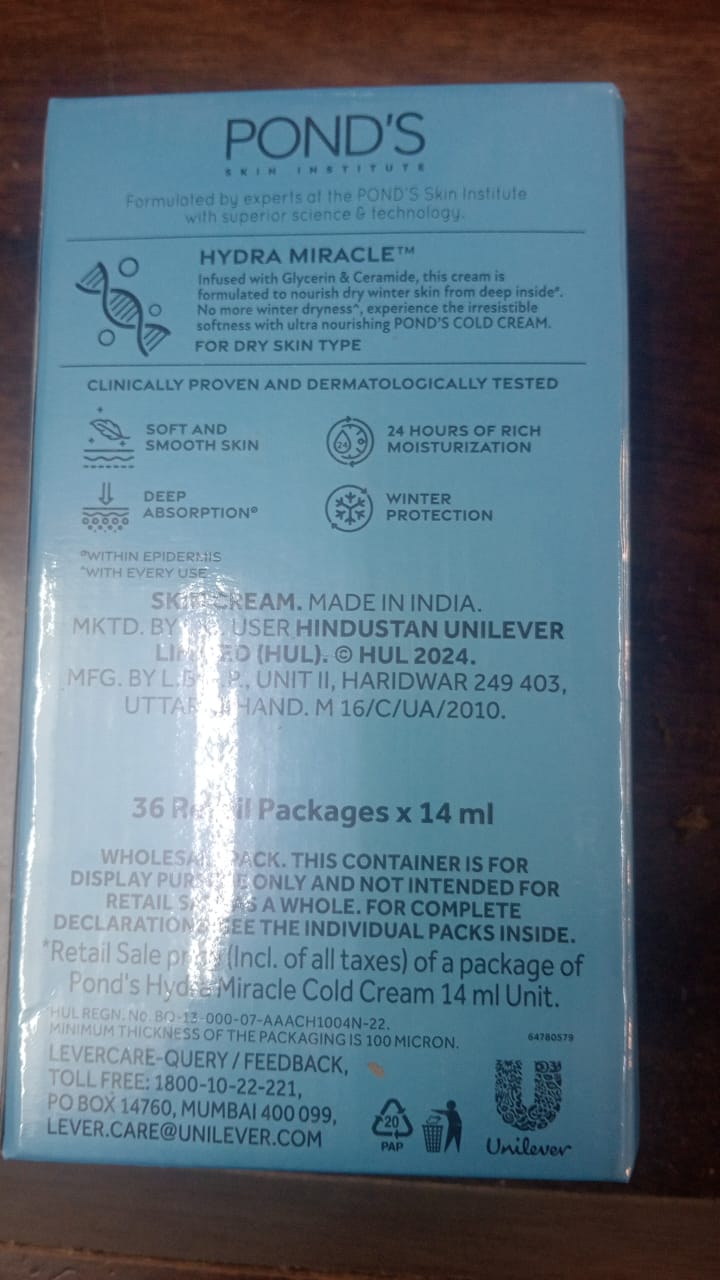 Pond's cold cream 10MRP (Pack of 36)