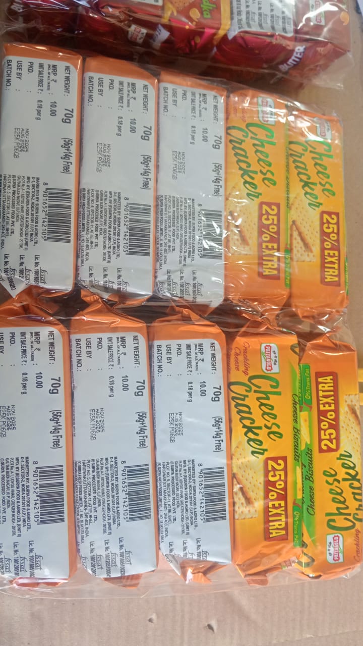 Priyagold Cheese Crackers Biscuit MRP 10 (Pack of 10)