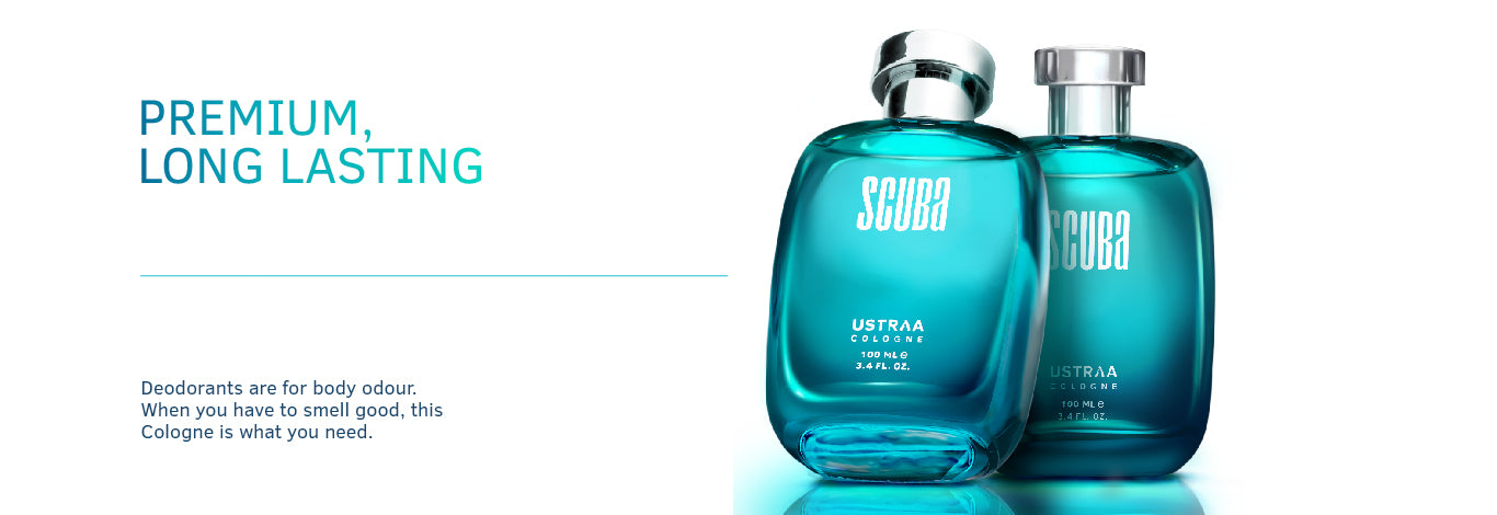 Ustraa Scuba & Ammunition Men's Cologne Duo: Fresh Deep-Sea & Bold Masculine Fragrance Bundle 2x100ml