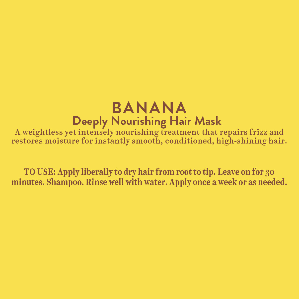Banana Deep Nourishing Hair Mask